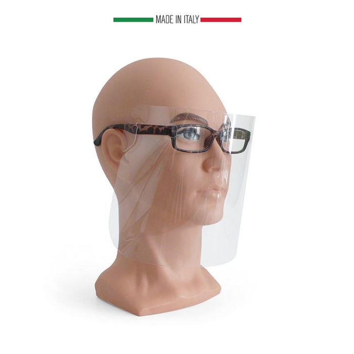 maschera protettiva a occhiali